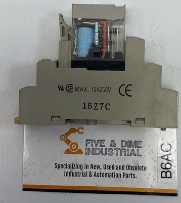 Omron G2R-1-SND 5-Pin Relay. 24 VDC w/ Base P2RF-05-E. (Lot of 2)