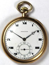 1916 Hamilton 910 12s 17j Gold Filled Pocket Watch - Runs