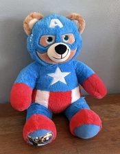 Build A Bear Workshop Marvel Captain America Teddy Bear 17" Plush Stuffed