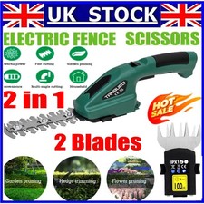 2 In 1 ELECTRIC CORDLESS HEDGE TRIMMER MINI GARDEN EDGER GRASS SHEARS CLIPPERS
