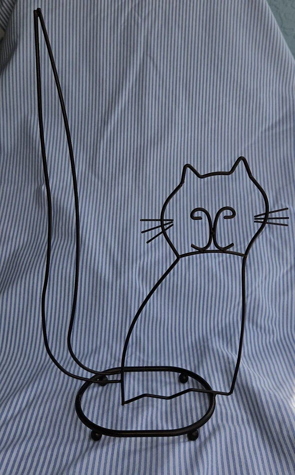 Iron Cat Paper Towel/Toilet Tissue Holder Dark Brown 17.5" High10" Wide 4.75" Dp - Image 2 of 4