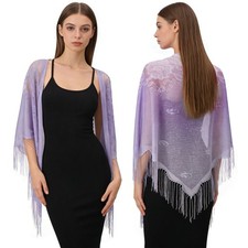 Fashion Women Triangle Lace Scarf Shawls Elegant Hollow Mesh Bridal Shawl Wraps