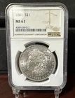 1881 $1 NGC MS63 United States Morgan Silver One Dollar Nice Example!