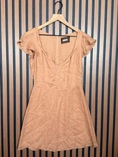 Reformation Mini Dress Small Womens Orange Scoop Neck A Line Chiffon