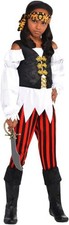 Amscan 848096 Girls Pretty Scoundrel Pirate Costume, Small Size 4-6 Years Old