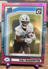2024 Panini Donruss - Rated Rookie Tahj Washington #346 Optic Preview Pink Prizm