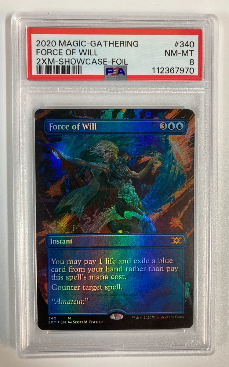 PSA8 意志の力 forceofwill TereseNielsen Foil MTG Force Of Will Double Masters Foil Signed Terese Nielsen Artist