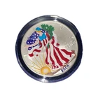 Enameled .999 Silver - 2000 US 1 oz Colorized American Eagle Silver Coin- CE-3