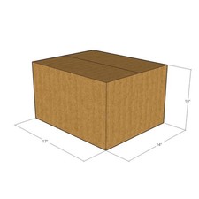 25 17x14x10 Kraft Brown Corrugated Shipping Boxes 32 ECT Single-Wall New