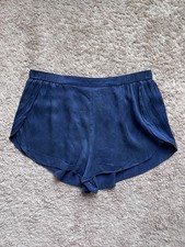Lunya Washable Silk Shorts in Deep Blue Size LARGE