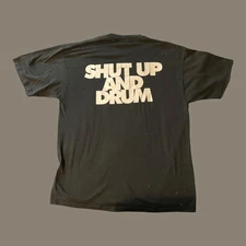 90s jerzees n8 rhythm shut up and drum tee