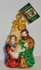 2003 HOLY FAMILY - OLD WORLD CHRISTMAS BLOWN GLASS ORNAMENT NEW W/TAG 10132