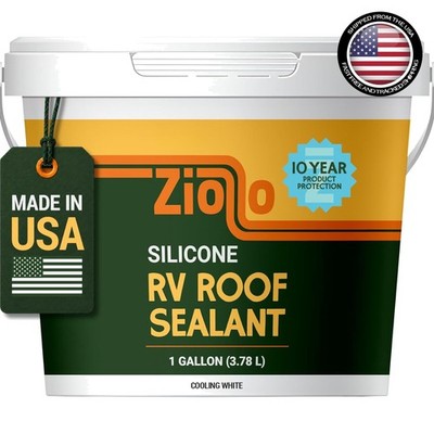 RV Roof Sealant 1 Gallon Liquid Silicone Waterproof Coating for Fiberglass Metal