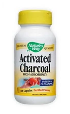 Nature's Way Charcoal Activated Capsules, 280 mg, 100 Count