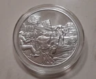 CONSPIRACY THEORIES SERIES - MOON LANDING - 1 OZ .999 FINE SILVER - INTAGLIO