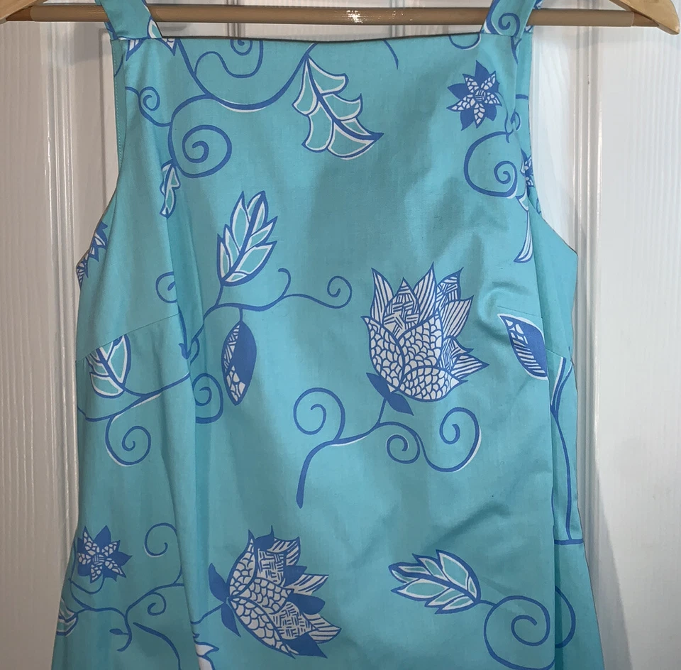 Vestido recto de verano TIBI estampado floral sin mangas vintage etiqueta verde 4 Foto 3 de 4