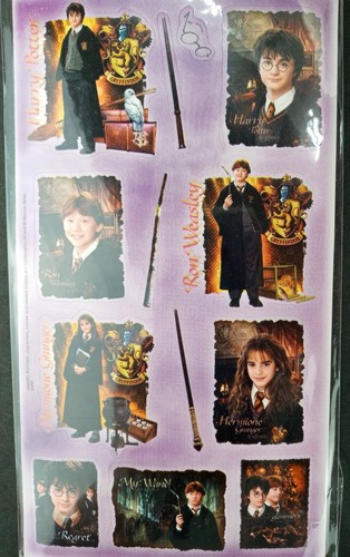 Harry Potter Chamber Secrets Vintage 4 packs Stickers Sealed New Ron Hermione - Picture 6 of 7