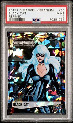 2015 UD Marvel Vibranium Refined /99 #60 Black Cat PSA 9  RARE 
