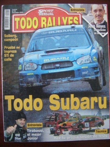 TODO RALLYES #40 RAC RALLY JOAN VINYES SUBARU IMPREZA STi WRC 1980 ...