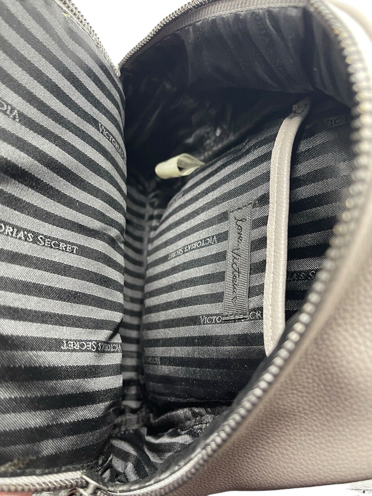 Victoria's Secret V-Quilt City Mini Backpack Gray… - image 10
