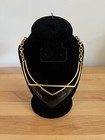 Vintage 1970’s Goldtone Necklace By Monet Good Condition Signed Statement Piece