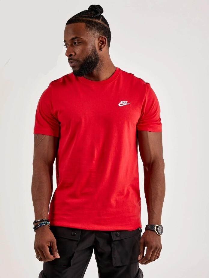 Nike Sportswear Men's Red Nike Club Tee AR4997-657 Size Large | eBay