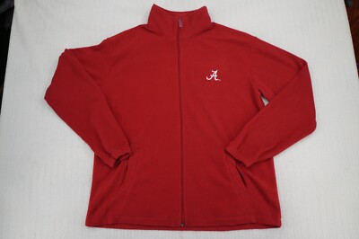 Alabama Crimson Tide Fleece Jacket Mens Large Full Zip Mock Neck SEC Football