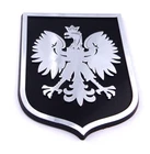 Poland Polska Eagle Black with Chrome Eagle plastic car emblem decal crest PBC