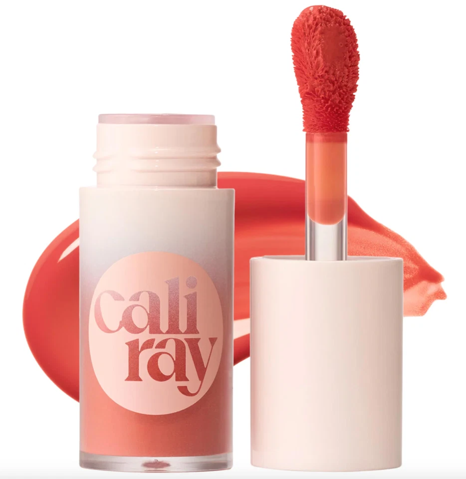 Caliray Socal Superbloom Labio + Tinte de mejillas Rubor suave Mancha ~ LAGUNA MELOCOTÓN ~ Foto 2 de 2