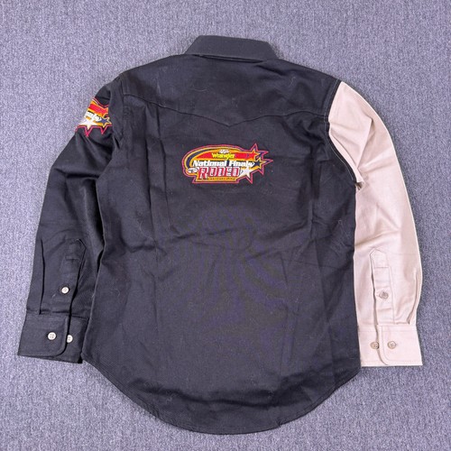 Wrangler Boys 45th National Finals Rodeo Embroidered Western Button Up Shirt M - Picture 3 of 11