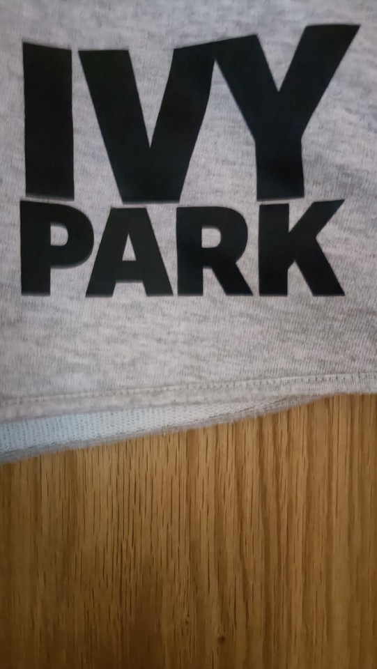 Ladies Ivy Park Grey Sweatshirt Material Exercise Gym Lounge Shorts