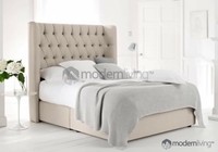Duke Chesterfield Wing Deep Buttoned Floor Standing Upholstered Headboard Duke Chesterfield Wing Deep Buttoned Floor Standing Upholstered Headboard