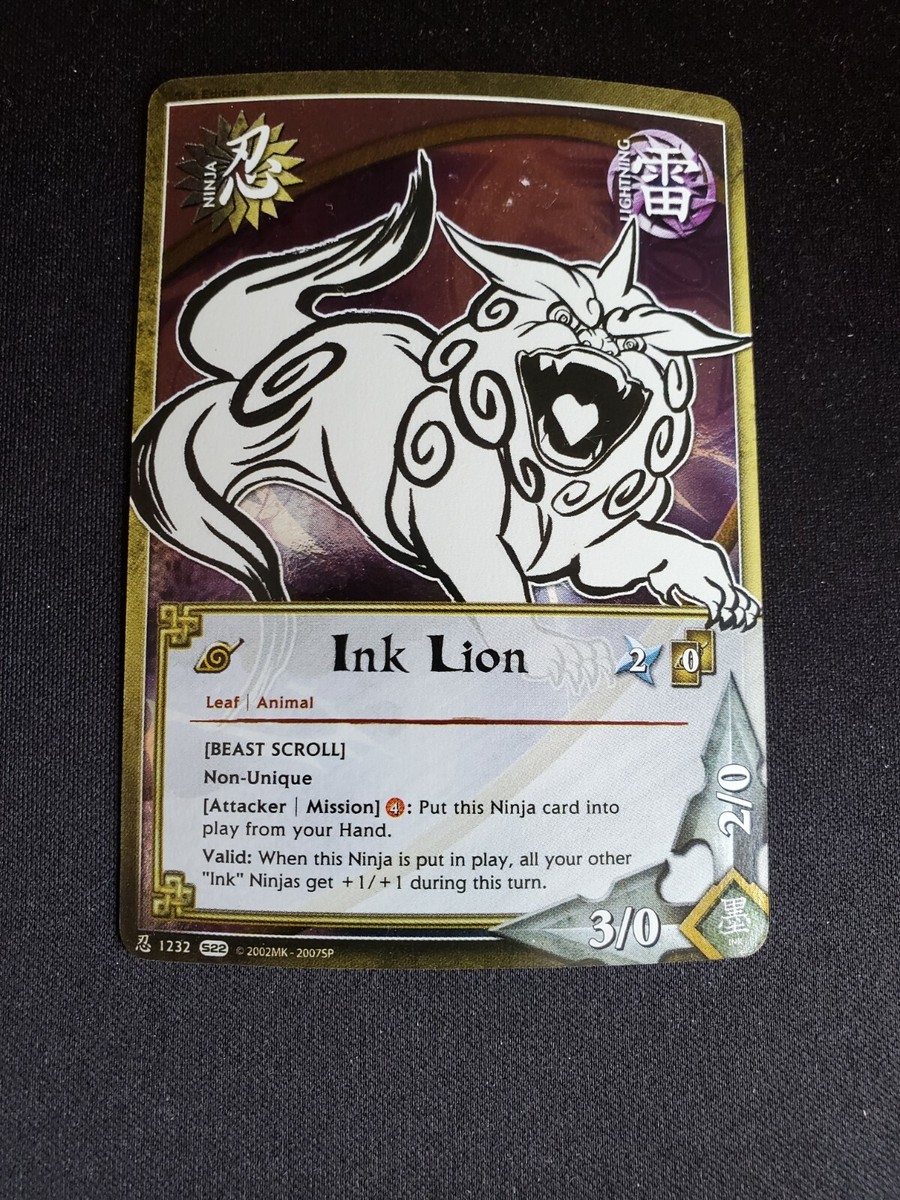 Naruto CCG - Weapons of War - Ink Lion - 1st Edition Foil Naruto CCG - Weapons of War - Ink Lion - 1st Edition Foil
