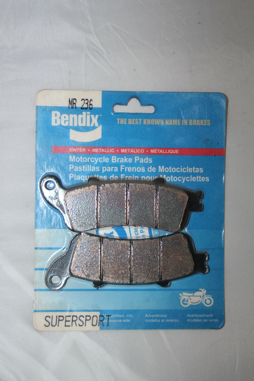 Plaquette frein arrière Bendix MR 236 pour remplacer plaquettes usées Honda FMX
