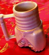 Unique 5" Pottery Cup Mug Planter Light Brown