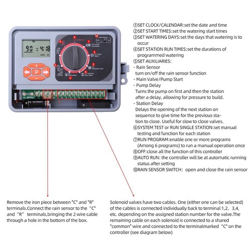 Automatic Irrigation Controller Water 11 Station Timer EU Standard Transformer - Picture 3 of 19
