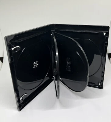 PAKRITE 5 PCS NEW 15mm 4K ULTRA HD BLACK 6-DISC CASE, BOOKLET CLIPS, PS6-15MM UHD