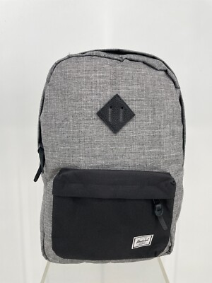 Herschel Mens Heritage Ravenx Crosshatch Backpack Gray Black 21.5L 18x12.25x5.5''