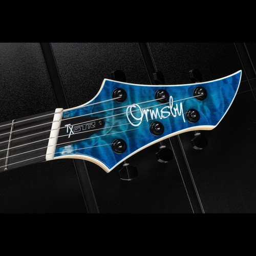 Ormsby TX Exotic GTR 6 (Run 15) Multiscale QM AB - Aqua Burst *NEW* fanned - Picture 6 of 8