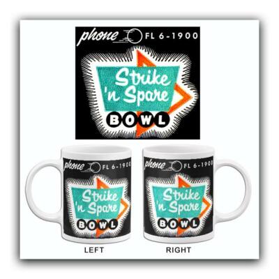 Strike 'N' Spare Bowl - 1950's - Matchbook Cover Mug