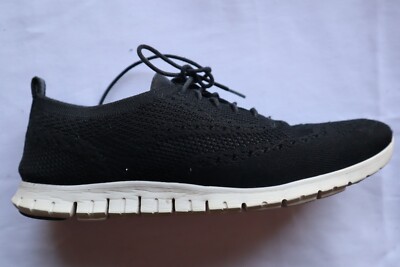 Black Knit COLE HAAN Zero Grand Stitchlite Laced Wingtip Shoes Woman's 10