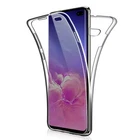 For Samsung S25 Edge S24 S23 S22 S21FE A56 360° Clear Silicone PC Protector Case