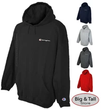 Big & Tall Men's Champion Fleece Pullover Midweight w/ Script Logo 2XL - 5XLT