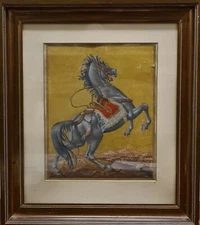 WERNER PEINER. RAMPANT HORSE. MIXED TECHNIQUE ON PAPER.1945.