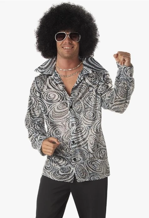mens 70s fancy dress shirt MENS WHITE 1970'S DISCO RUFFLE SHIRTS ADULTS FANCY DRESS COSTUME 70'S FRILLY TOP