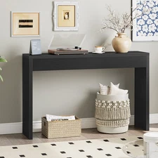HOOBRO Console Table Farmhouse Sofa Table Behind The Couch Entryway Table