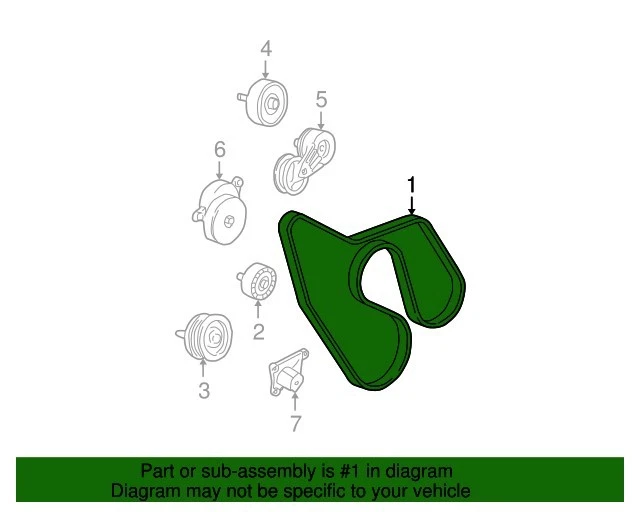 NUEVA CORREA DE TRANSMISIÓN OEM GM Serpentine 88986820 Chevy GMC C2500 K2500 7,4 L 1996-2000 Foto 3 de 4