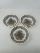 Queen’s Myott Factory  Thanksgiving Turkey 6.5” Cereal Bowls (Set of 3)