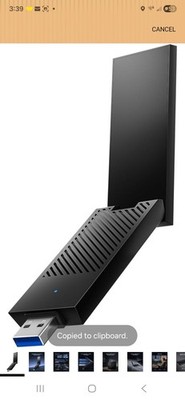 New - Cudy AXE5400 Tri-Band Wi-Fi 6E Wireless USB 3.0 Adapter WU5400