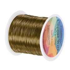 0.4mmx100m Jewelry Wire, 26 Gauge 328FT Craft Wire Copper Wire, Bronze Tone